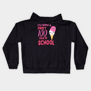 Ice Cream Cone 100 Days Of School Teacher Kids Hoodie